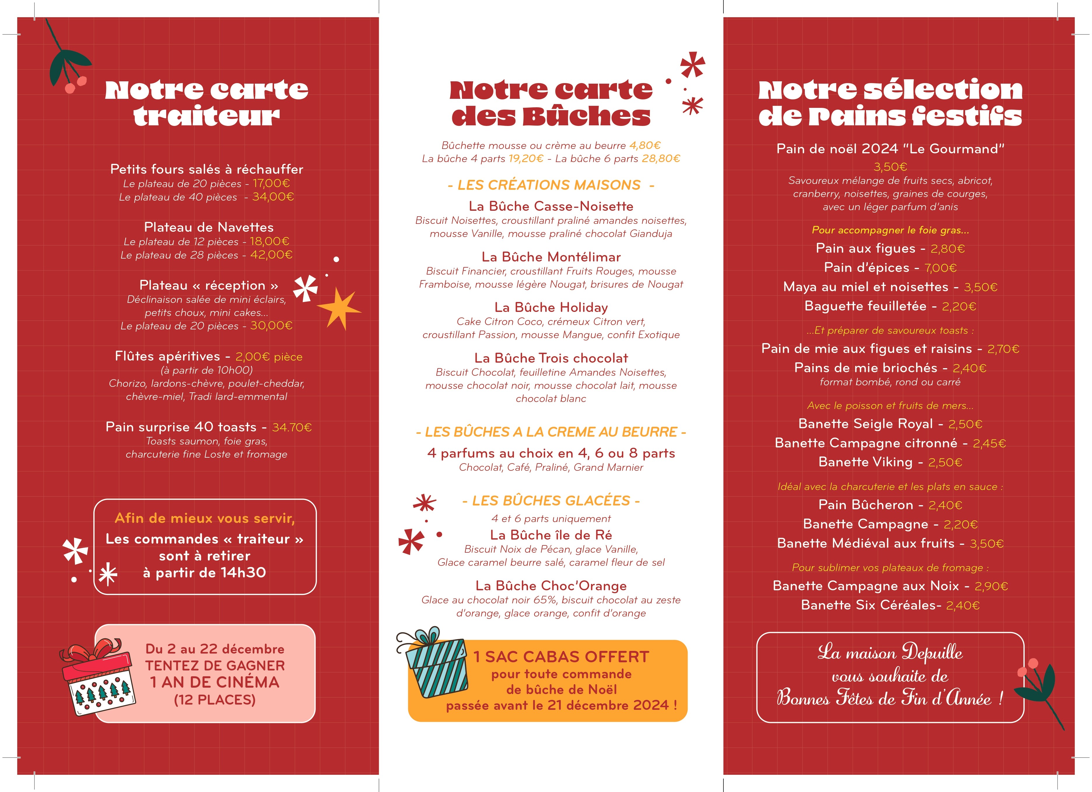 Carte des fêtes recto